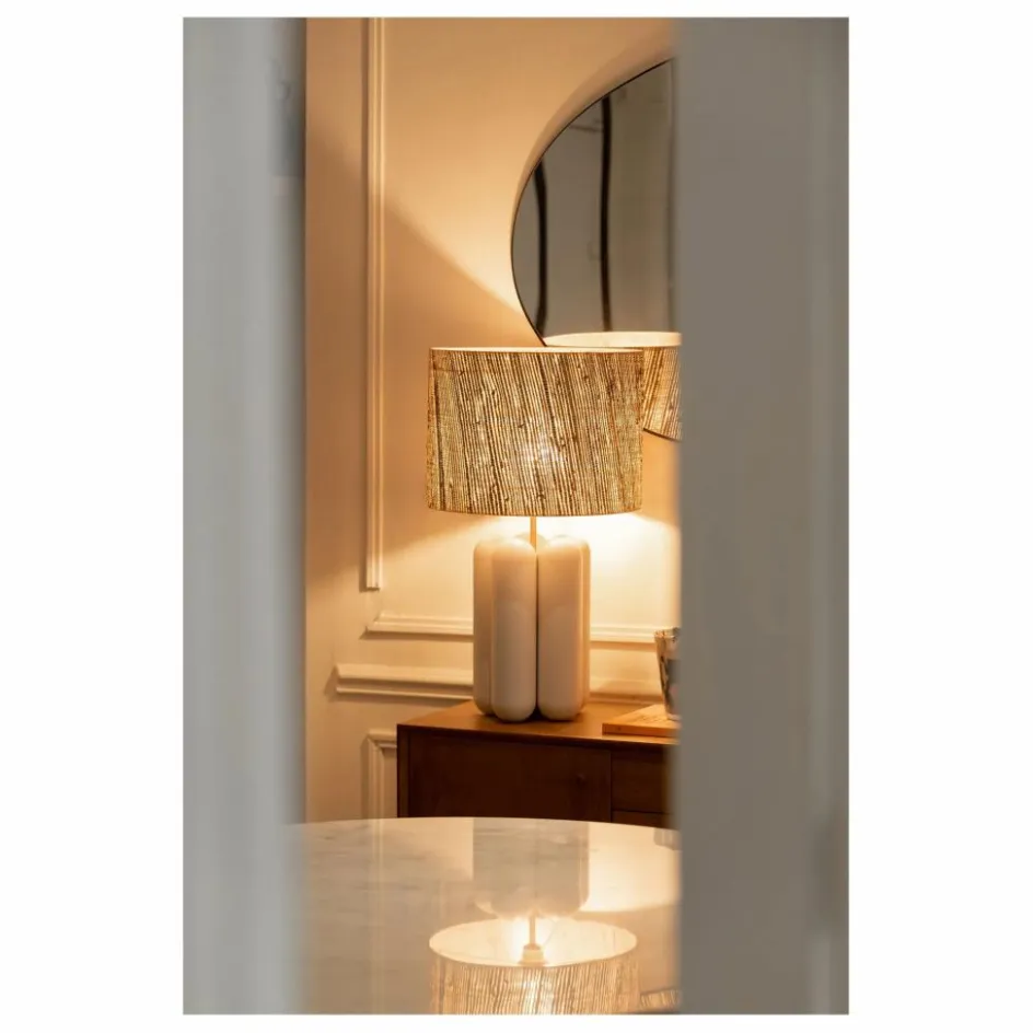 Outlet Lampe à poser abat-jour en raphia Charlotte | Luminaires