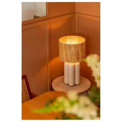 Outlet Lampe à poser abat-jour en raphia Charlotte | Luminaires