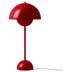 Clearance & Tradition Lampe à poser Flowerpot VP3, Verner Panton, 1969 | Rouge vermillon