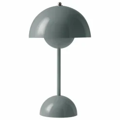 Outlet & Tradition Lampe à poser portative Flowerpot VP9, Verner Panton | Bleu gris