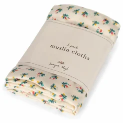 Online Langes en coton bio Fleurs - Set de 3 Langes|Bavoirs, Langes