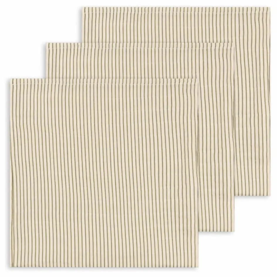 Discount Konges Sløjd Langes en coton bio Tea Stripe - Set de 3 | Beige