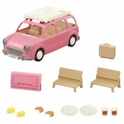 Clearance Sylvanian Families Le monospace rose et set de pique-nique Multicolore
