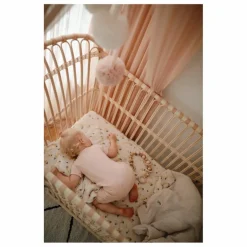 Sale Bermbach Handcrafted Lit bébé Frederick en rotin - Liens cuir Naturel