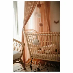 Sale Bermbach Handcrafted Lit bébé Frederick en rotin - Liens cuir Naturel
