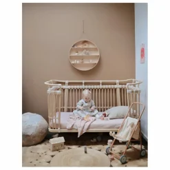 Bermbach Handcrafted Lit bébé Paul en rotin - Liens coton| Cadeau De Naissance