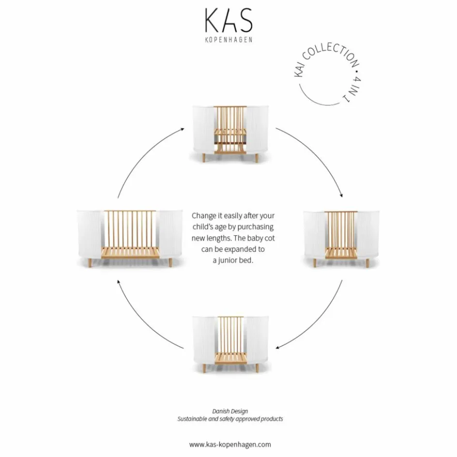 KAS Kopenhagen Lit bébé évolutif Kai || Lits Évolutifs|Lits Bébé
