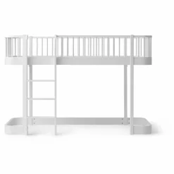 Oliver Furniture Lit mezzanine mi-haut Wood Original 90x200 cm ||Enfant Lits, Matelas Enfant