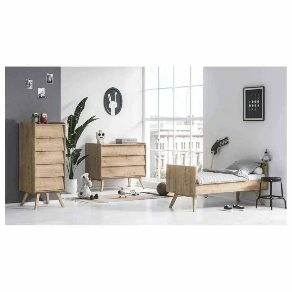Discount VOX Lit évolutif Vintage 70x140 cm | Chêne