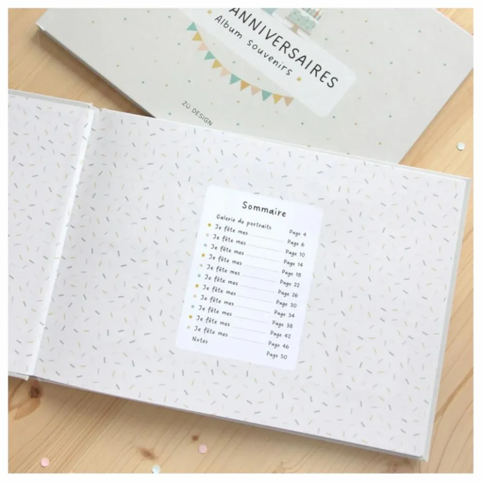 Clearance Zü Livre de souvenir Mes anniversaires Ecru
