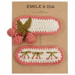 Enfant Emile et Ida Accessoires De Mode*Lot 2 Barrettes Crochet |