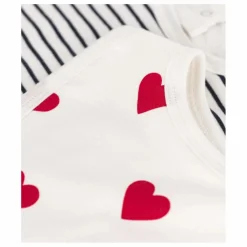 Petit Bateau Bavoirs|Puériculture*Lot 2 Bavoirs Cœurs |