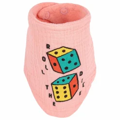 Outlet Bobo Choses Lot 2 Bavoirs Dés Gaze de Coton Bio | Rose