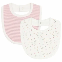Online Lot 2 Bavoirs Fleuris | Bavoirs|Bavoirs, Langes