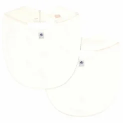 Outlet Petit Bateau Lot 2 Bavoirs Ours | Blanc