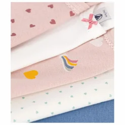 Outlet Petit Bateau Lot 5 Bodies Etoiles Filantes | Rose