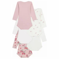Petit Bateau Lot 5 Bodies Fleuris | Rose