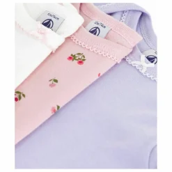 Sale Lot 3 Bodies Fleuris Coton Bio | Pyjamas Et Bodies|Premières Tenues