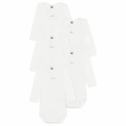 Petit Bateau Lot 5 Bodies Manches Longues Semainer Coton Bio || Bodies, Combinaisons|Pyjamas Et Bodies