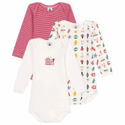 Hot Petit Bateau Lot 3 Bodies Noël | Rouge