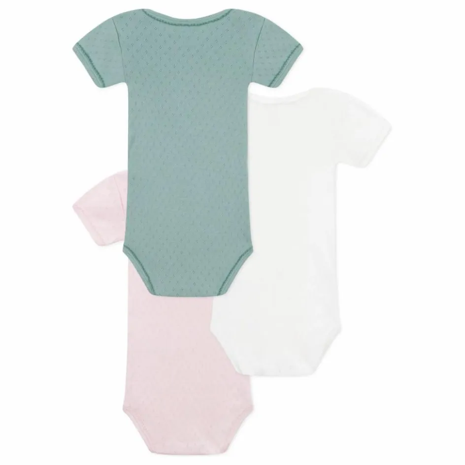Petit Bateau Lot 3 Bodies Troutrou Coton Bio || Pyjamas Et Bodies|Premières Tenues
