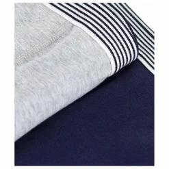 Sale Petit Bateau Lot 2 Boxers Bande Rayée | Gris chiné