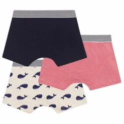 Hot Petit Bateau Lot 3 Boxers Mobidic Coton Bio | Bleu marine
