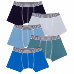 Enfant Petit Bateau Nuit, Sous-Vêtements|Nuit, Sous-Vêtements*Lot 5 Boxers Unis Coton Bio |