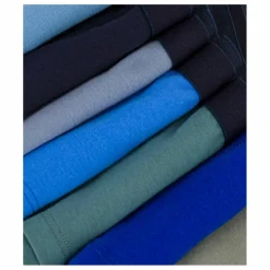 Petit Bateau Lot 7 Boxers Unis Coton Bio | Bleu