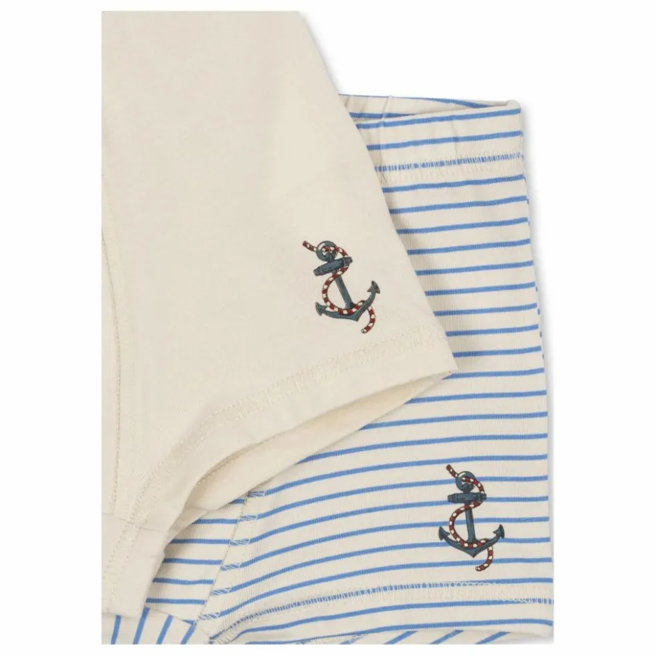 Enfant Konges Sløjd Nuit, Sous-Vêtements*Lot 2 Caleçons Ancre Coton Bio |