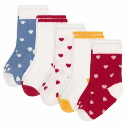 Petit Bateau Pyjamas, Sous-Vêtements|Pyjamas, Sous-Vêtements*Lot 5 Chaussettes Cœur |