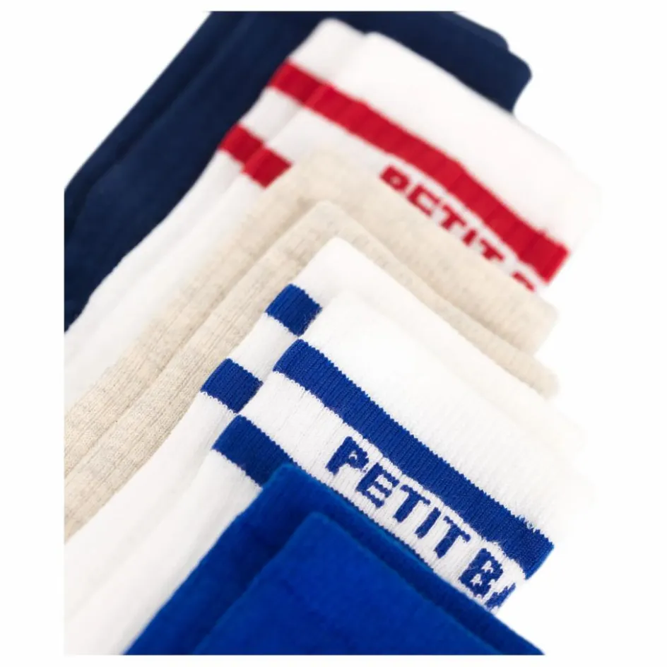 Petit Bateau Lot 5 Chaussettes Hautes Côtelé | Blanc