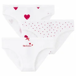 Enfant Petit Bateau Nuit, Sous-Vêtements*Lot 3 Culottes Cœur Coton Bio |