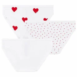Enfant Petit Bateau Nuit, Sous-Vêtements*Lot 3 Culottes Cœur Coton Bio |