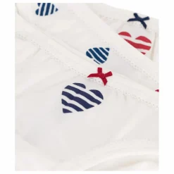 Online Petit Bateau Lot 3 Culottes Cœur Rayé Coton Bio | Ecru
