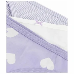 Femme Petit Bateau Lingerie, Chaussettes*Lot 3 Culottes Cœurs Coton Bio |