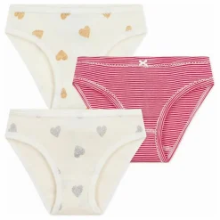 Enfant Petit Bateau Nuit, Sous-Vêtements*Lot 3 Culottes Cœurs Pailletés |