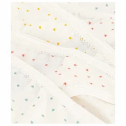 Best Petit Bateau Lot 5 Culottes Mini Cœurs | Ecru