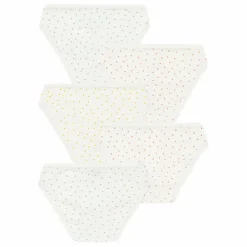 Best Petit Bateau Lot 5 Culottes Mini Cœurs | Ecru