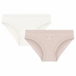 Petit Bateau Lot 2 Culottes Rayées Coton Bio ||Enfant Nuit, Sous-Vêtements