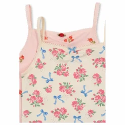 Enfant Konges Sløjd Blouses, T-Shirts|Blouses, T-Shirts*Lot 2 Débardeurs Fleuris Coton Bio |