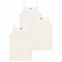 Petit Bateau Lot 3 Débardeurs Mini Cœurs ||Enfant Blouses, T-Shirts