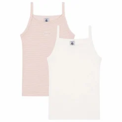 Petit Bateau Lot 2 Débardeurs Rayés ||Enfant Nuit, Sous-Vêtements