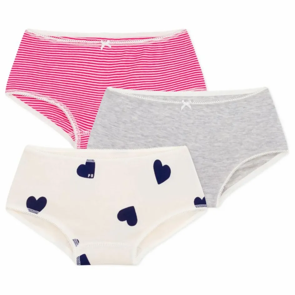 Enfant Petit Bateau Nuit, Sous-Vêtements|Nuit, Sous-Vêtements*Lot 3 Shorties Rayés |