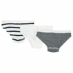 Petit Bateau Lot 3 Slips Marinière Coton Bio ||Enfant Nuit, Sous-Vêtements