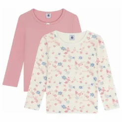 Enfant Petit Bateau Blouses, T-Shirts*Lot 2 T-shirts Fleuris Coton Bio |