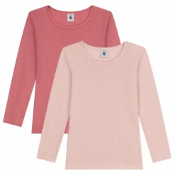 Online Petit Bateau Lot 2 T-shirts Unis | Rose
