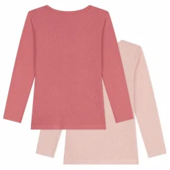 Online Petit Bateau Lot 2 T-shirts Unis | Rose