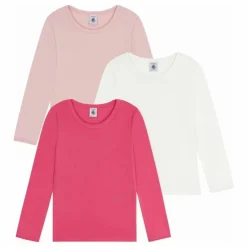 Discount Lot 3 T-shirts Unis Girly Coton Bio | Enfant Blouses, T-Shirts