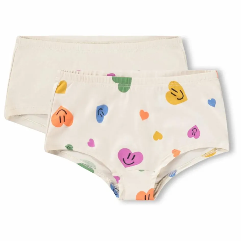 Discount Lot de 2 Culottes Jemma Cœurs Coton Bio | Enfant Nuit, Sous-Vêtements|Nuit, Sous-Vêtements